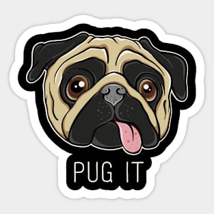 Sarcastic Quote Potato Dog Pug Face Sticker